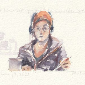 Kitchen self-portrait